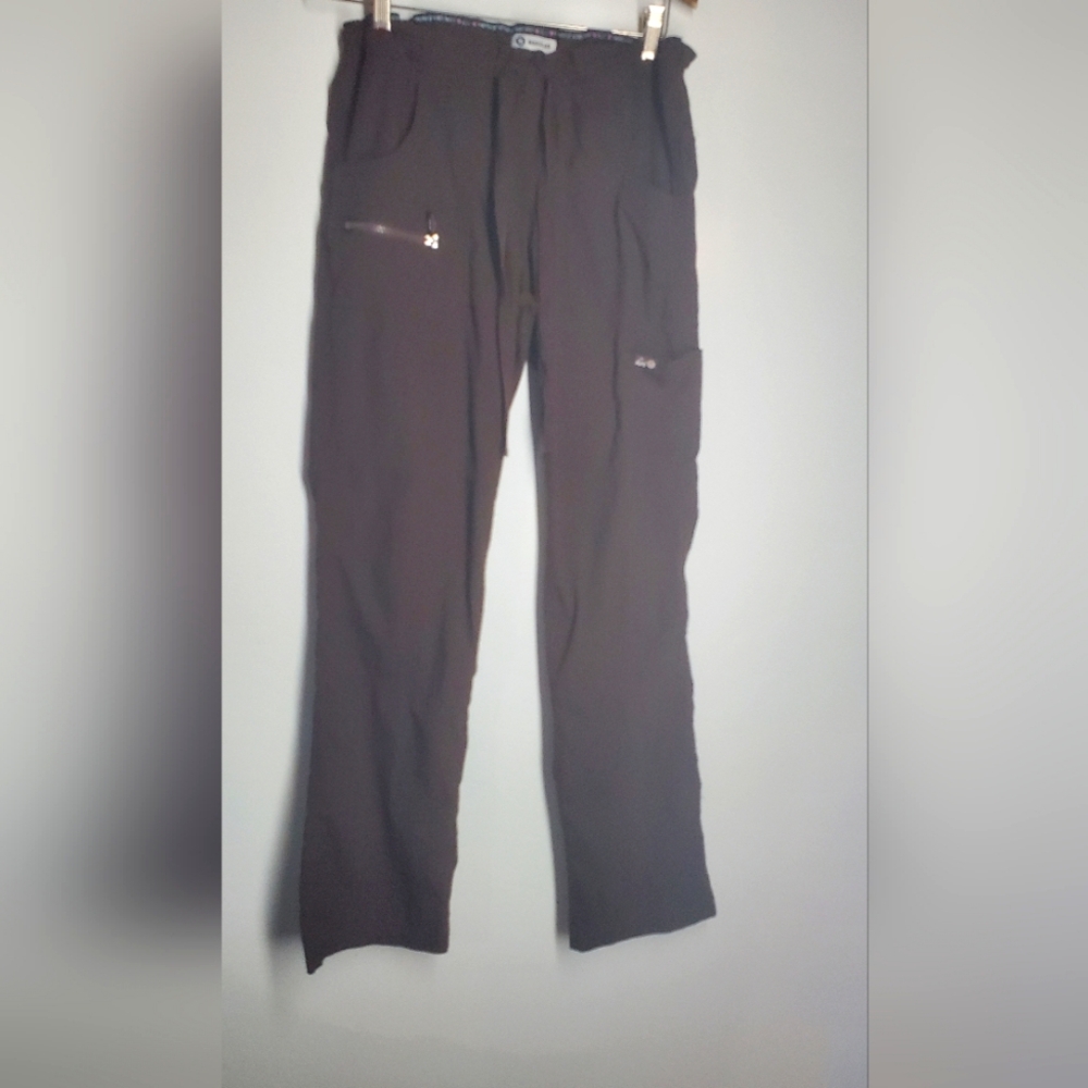Koi Lite Dark Brown Nursing Scrub Pants.  Size S Regular